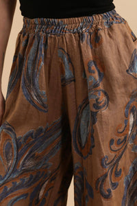 Italian Linen Print Pants