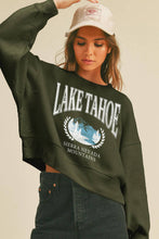 Load image into Gallery viewer, Lake Tahoe Sierra Nevada Mountains Short Cropped Sweatshirt
