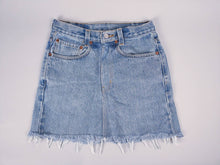 Load image into Gallery viewer, Upcycled Denim Mini-Skirt