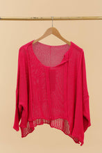 Load image into Gallery viewer, Bizou Asymmetrical Cotton Sweater - France