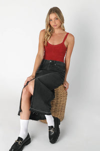 Lace V Neck Top