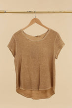 Load image into Gallery viewer, Cotton-linen blend t-shirt, round neck 3389