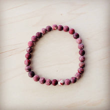 Load image into Gallery viewer, Pink Agate Beaded Stretch Bracelet