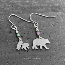 Load image into Gallery viewer, Bear with 2 Cubs Earrings