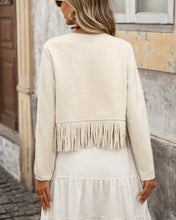 Load image into Gallery viewer, Faux Suede Fringe Western Boho Jacket