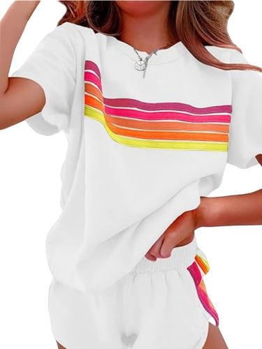 Ava Shortsleeve Striped Top
