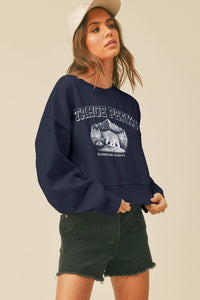 Tahoe Peaks Short Cropped Long Sleeve Sweatshirt