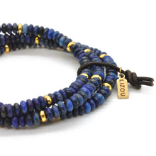 Load image into Gallery viewer, Lapis Lazuli + Gold Bracelet Bundle