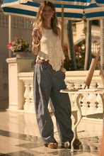 Load image into Gallery viewer, Zoe Floral-Print Denim Barrel Pants