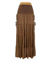 Load image into Gallery viewer, Boho Tiered Skirt with Cargo Pockets