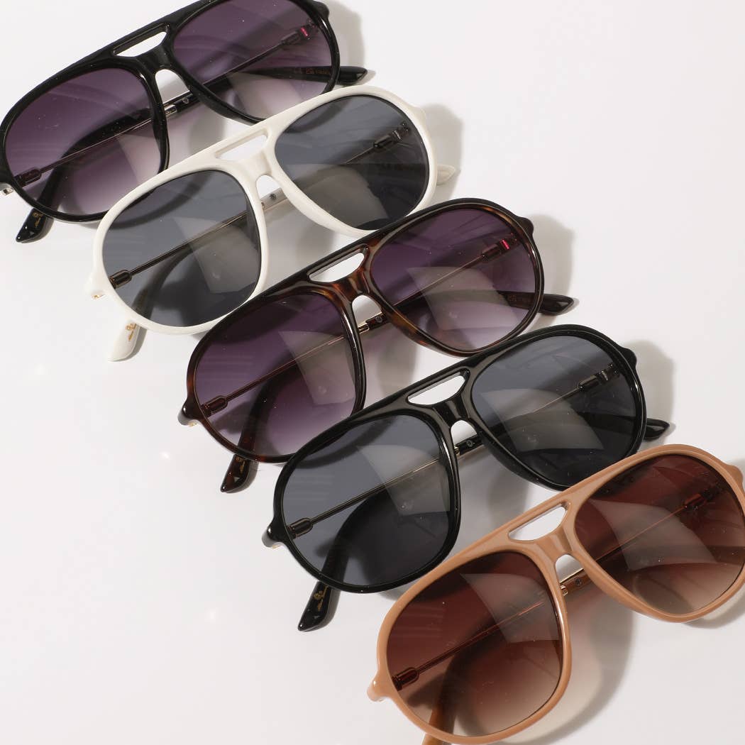 Round Shape Tined Thin Leg Fashion Sunglasses