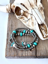 Load image into Gallery viewer, Navajo Pearl &amp; Stone Stackable Stretch Bracelet