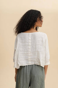Italian Linen Button Down Top