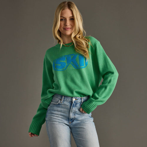 Kelly Green Ski Goggle Sweater