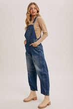 Load image into Gallery viewer, DENIM BARREL OVERALLS
