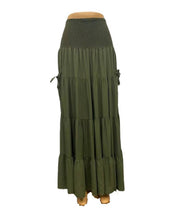 Load image into Gallery viewer, Boho Tiered Skirt with Cargo Pockets