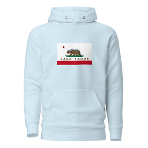 Unisex Hoodie CA Flag with Bear - Lake Tahoe