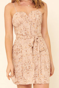 Paisley Sweetheart Mini Dress
