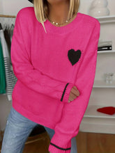 Load image into Gallery viewer, Heart Pattern Pullover Sweater