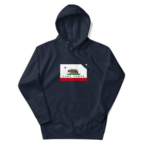 Unisex Hoodie CA Flag with Bear - Lake Tahoe