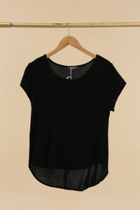 Cotton-linen blend t-shirt, round neck 3389