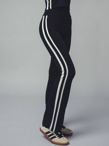 High-Waist Side Stripe Flared Pants