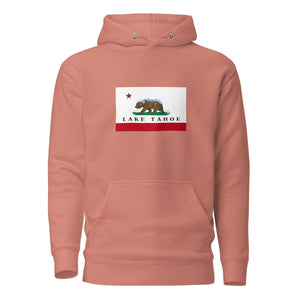 Unisex Hoodie CA Flag with Bear - Lake Tahoe