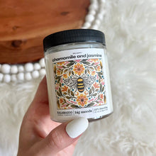 Load image into Gallery viewer, "Bee Happy" Chamomile and Jasmine -  Luxury Soy Candle