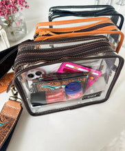 Load image into Gallery viewer, DARLA CLEAR WRISTLET | transparent western purse - game day 