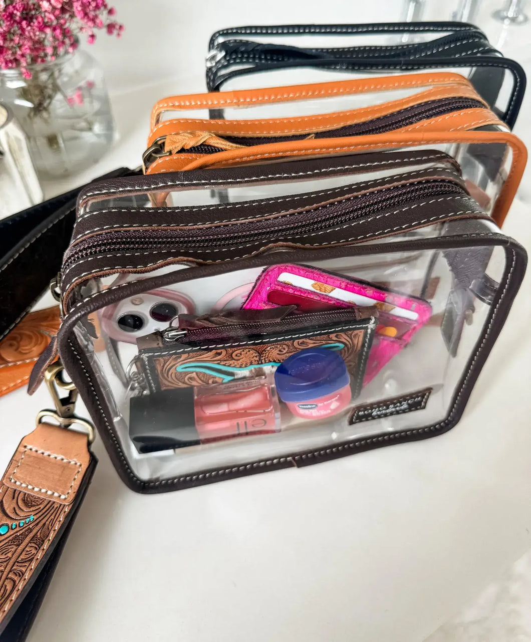DARLA CLEAR WRISTLET | transparent western purse - game day 