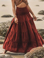 Load image into Gallery viewer, Boho Cargo Pocket Maxi Skirt