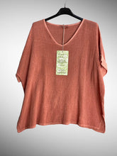 Load image into Gallery viewer, Italian Cotton Linen Rolled Sleeve T-shirt