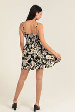 Load image into Gallery viewer, Black Floral PEEK A BOO DRESS