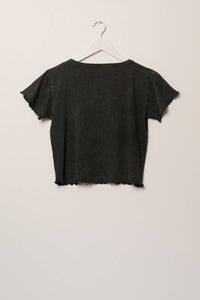 Peace Lettuce Edge Distressed Tee