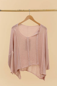 Bizou Asymmetrical Cotton Sweater - France