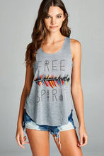 Load image into Gallery viewer, Free Spirit Print Graphic Tank top