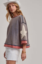 Load image into Gallery viewer, Vintage Wash Star Crop Top