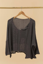 Load image into Gallery viewer, Bizou Asymmetrical Cotton Sweater - France
