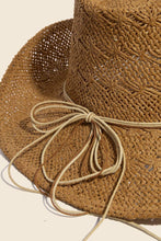 Load image into Gallery viewer, Mixed Beaded And Rope Western Fedora Straw Hat