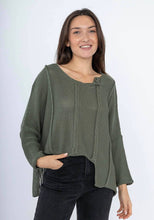Load image into Gallery viewer, Bizou Asymmetrical Cotton Sweater - France