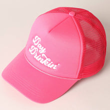 Load image into Gallery viewer, Day Drinkin Texts Embroidery Mesh Back Trucker Hat