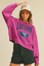 Load image into Gallery viewer, Lake Tahoe Sierra Nevada Mountains Short Cropped Sweatshirt
