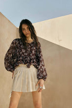 Load image into Gallery viewer, Floral Chiffon Babydoll Peasant Top