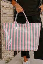 Load image into Gallery viewer, Glossy Striped Tote Bag