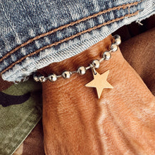 Load image into Gallery viewer, Brass Star Charm Bracelet 