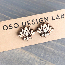 Load image into Gallery viewer, Lotus Stud Earrings