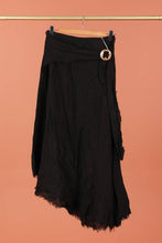 Load image into Gallery viewer, Italian Linen Wrap Skirt with Buckle Loop