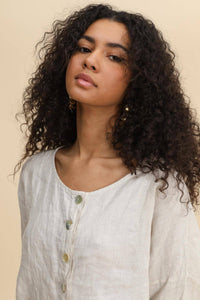 Italian Linen Button Down Top