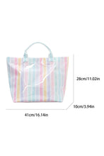 Load image into Gallery viewer, Glossy Striped Tote Bag
