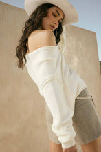 Load image into Gallery viewer, Stella Solid Knit V-Neck Exposed-Seam Sweater